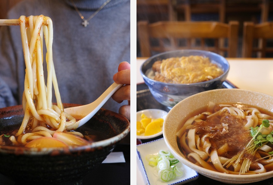 あんかけうどんとカツ丼ときしめんの定食|仲田本通のめん処 森川屋